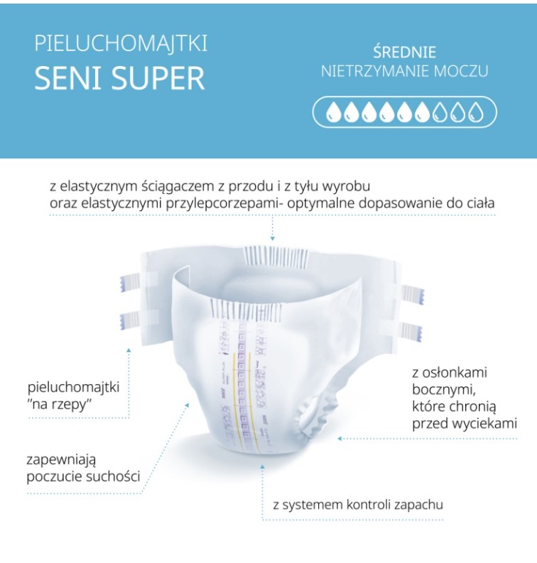 Scutece pentru adulți Super Seni EXTRA SMALL 10pcs